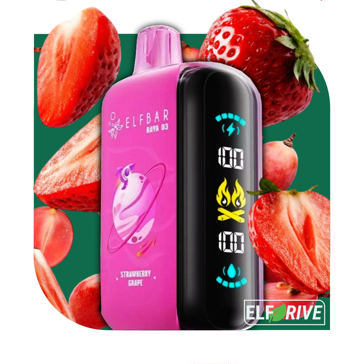 ELFBAR RAYA D3 25000 STRAWBERRY GRAPE 5%